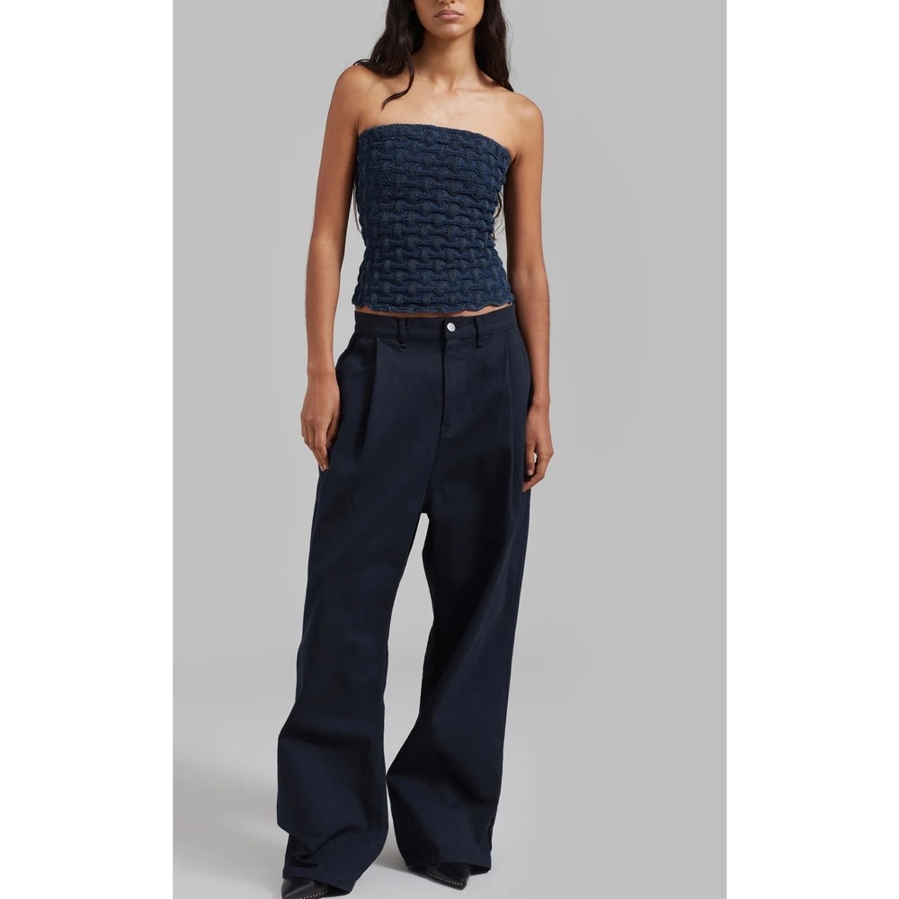 The Frankie Shop Navy Wide Leg Pants